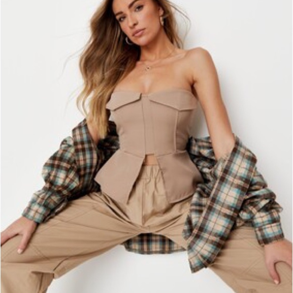 Bundle 4 for $20 - Missguided Beige Strapless Top